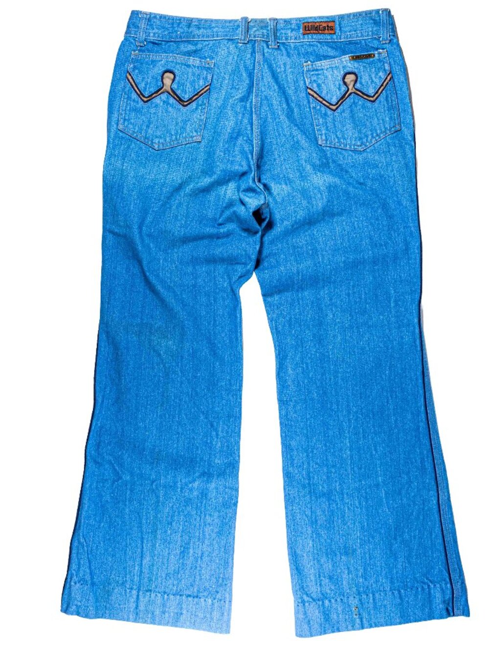 Vintage 70s Wild Oats Bell Bottom Flare Jeans 36x29 Hippie Disco